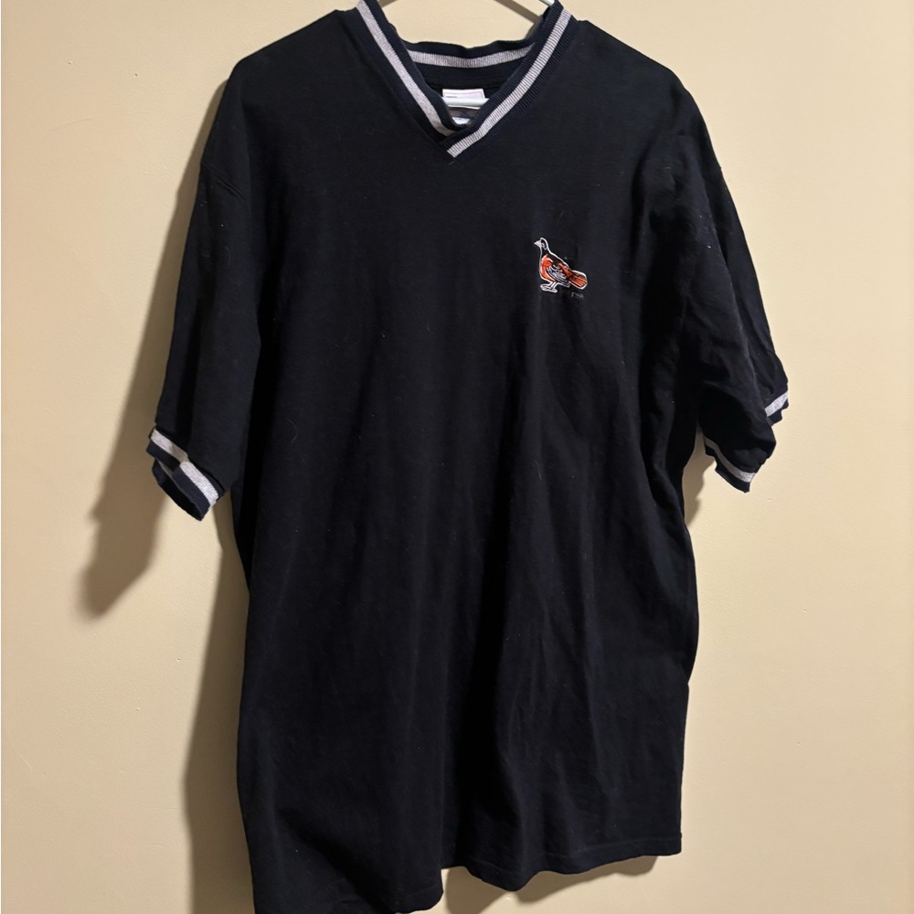 Vintage Baltimore Orioles V-neck T-shirt with embroidered patch